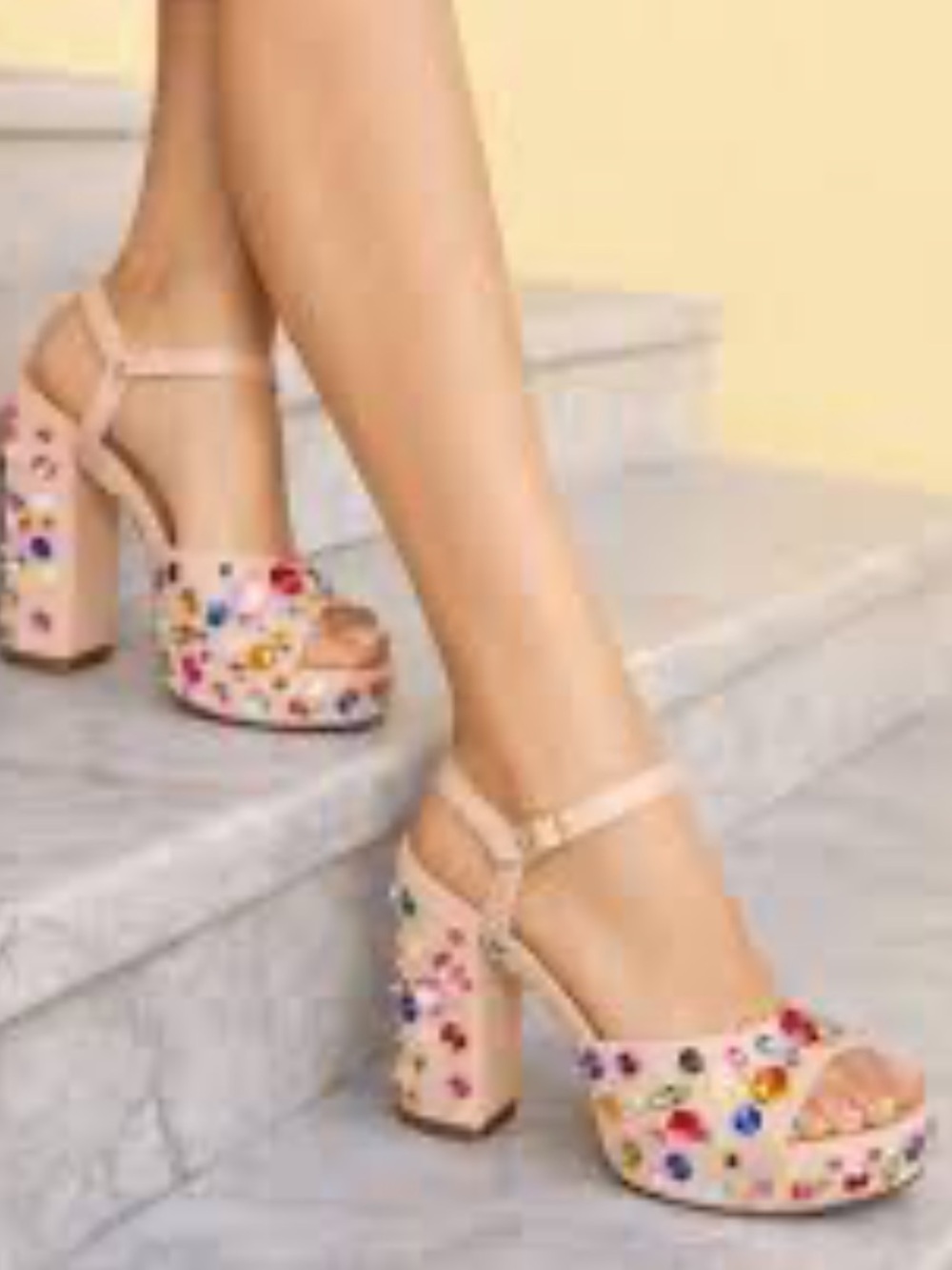 NWT Gianni Bini Calvan Jewel Ornamented Platform Dress Sandals Sz 7 - Picture 3 of 8